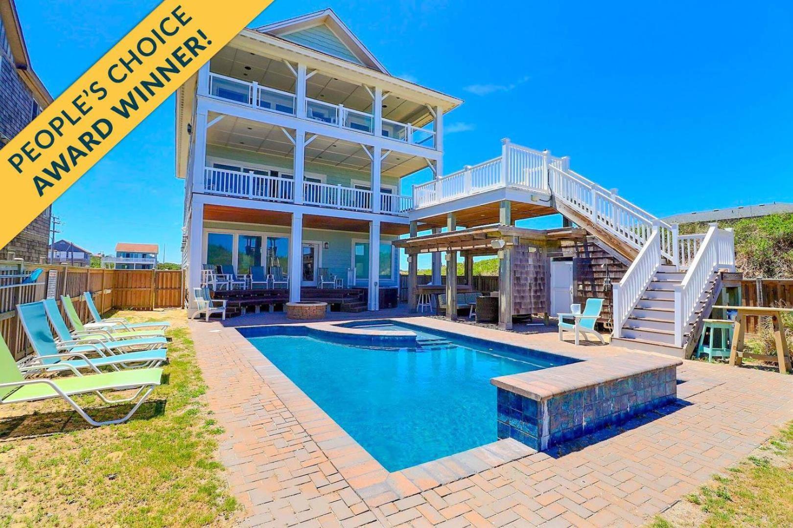 6007 Happy Sol Oceanfront Heatable Pool Villa Nags Head Exterior photo